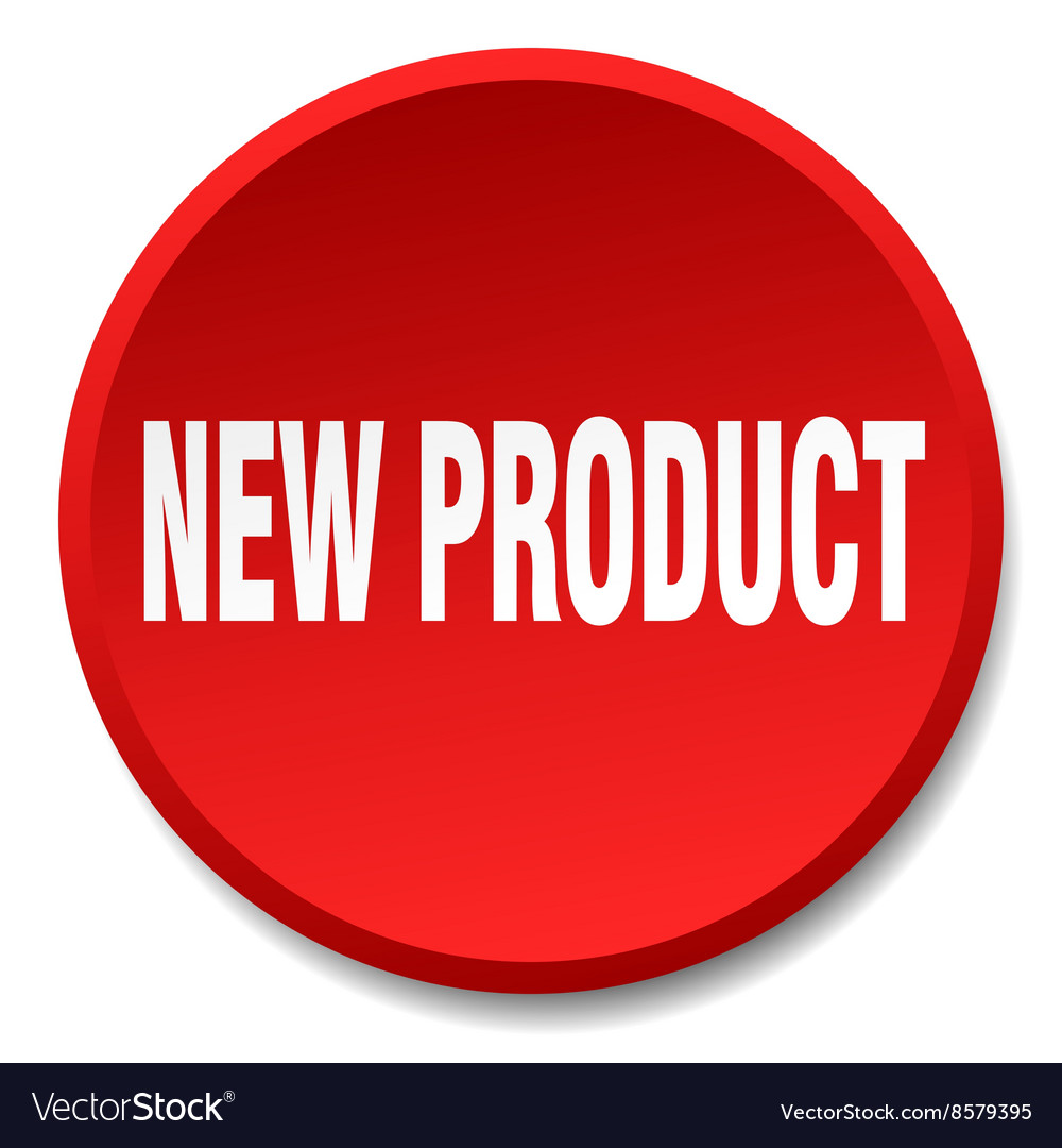 New product red round flat isolated push button