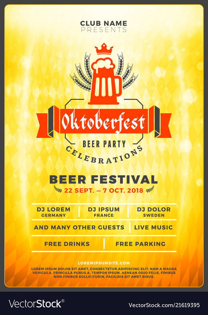 Oktoberfest beer festival celebration typography