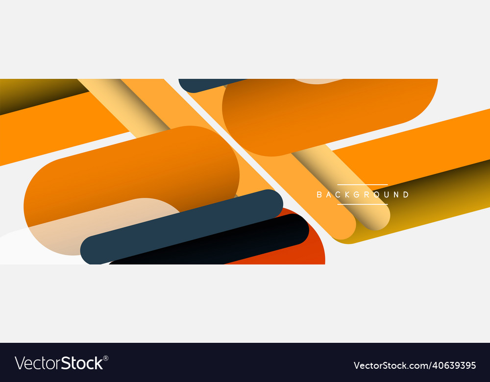 Overlapping round shapes and lines background vector image Overlapping round shapes and lines background