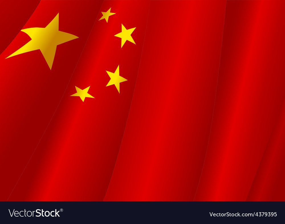 People Republic of China flag Royalty Free Vector Image