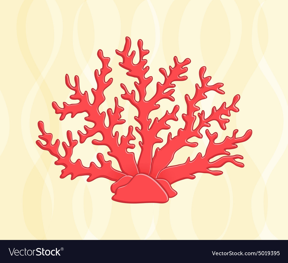 Underwater ocean and aquarium coral icon