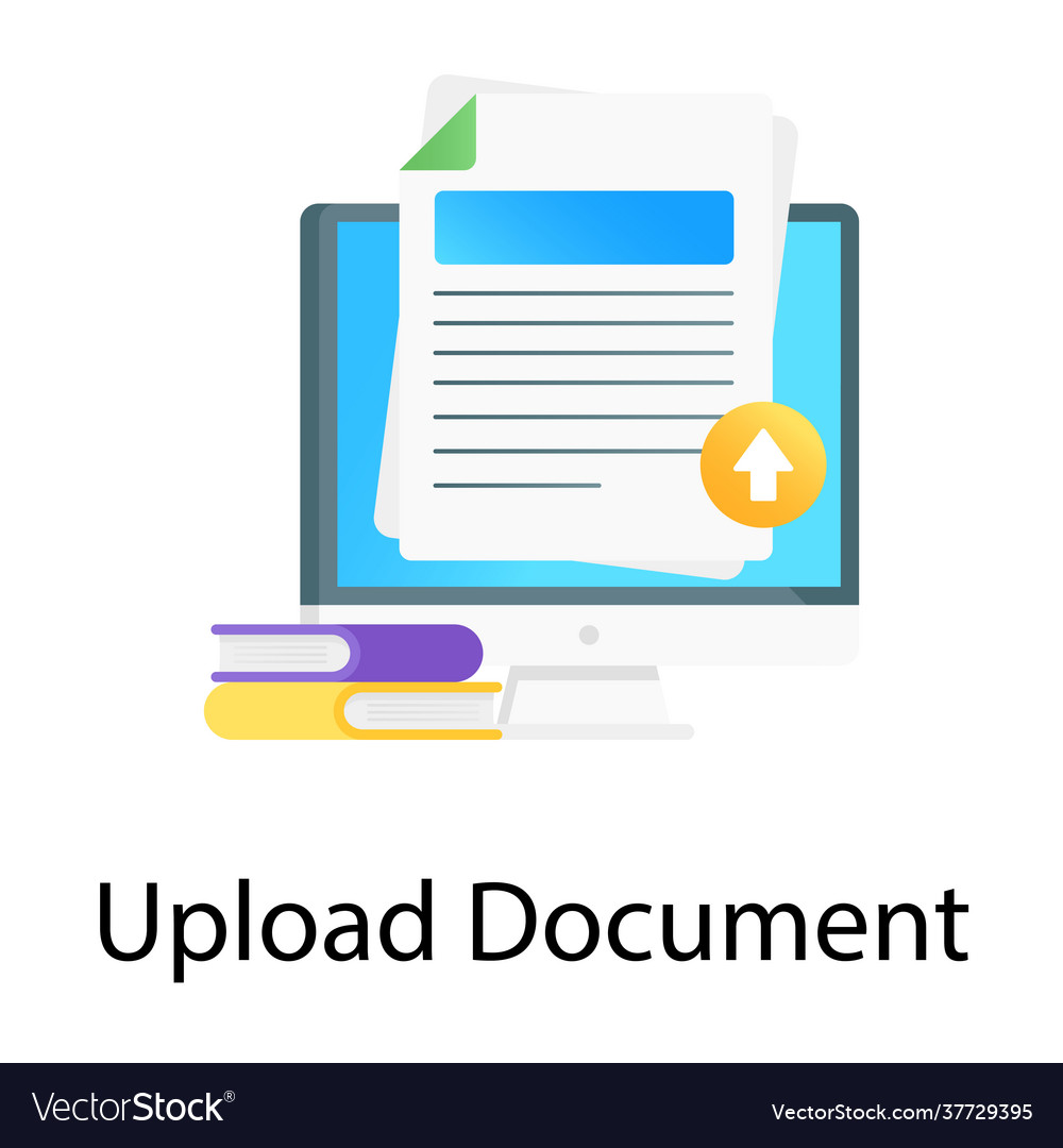 Upload Document Royalty Free Vector Image Vectorstock Upload Document Royalty Free Vector Image Vectorstock