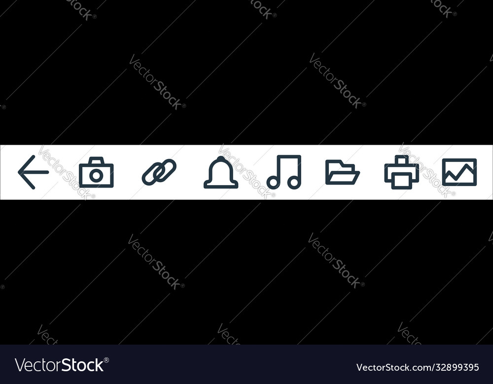 User interface line icons linear set quality Vector Image User interface line icons linear set quality