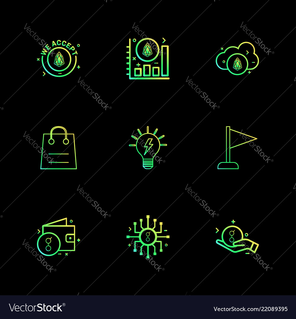 We accept coin graph cloud flag bag idea