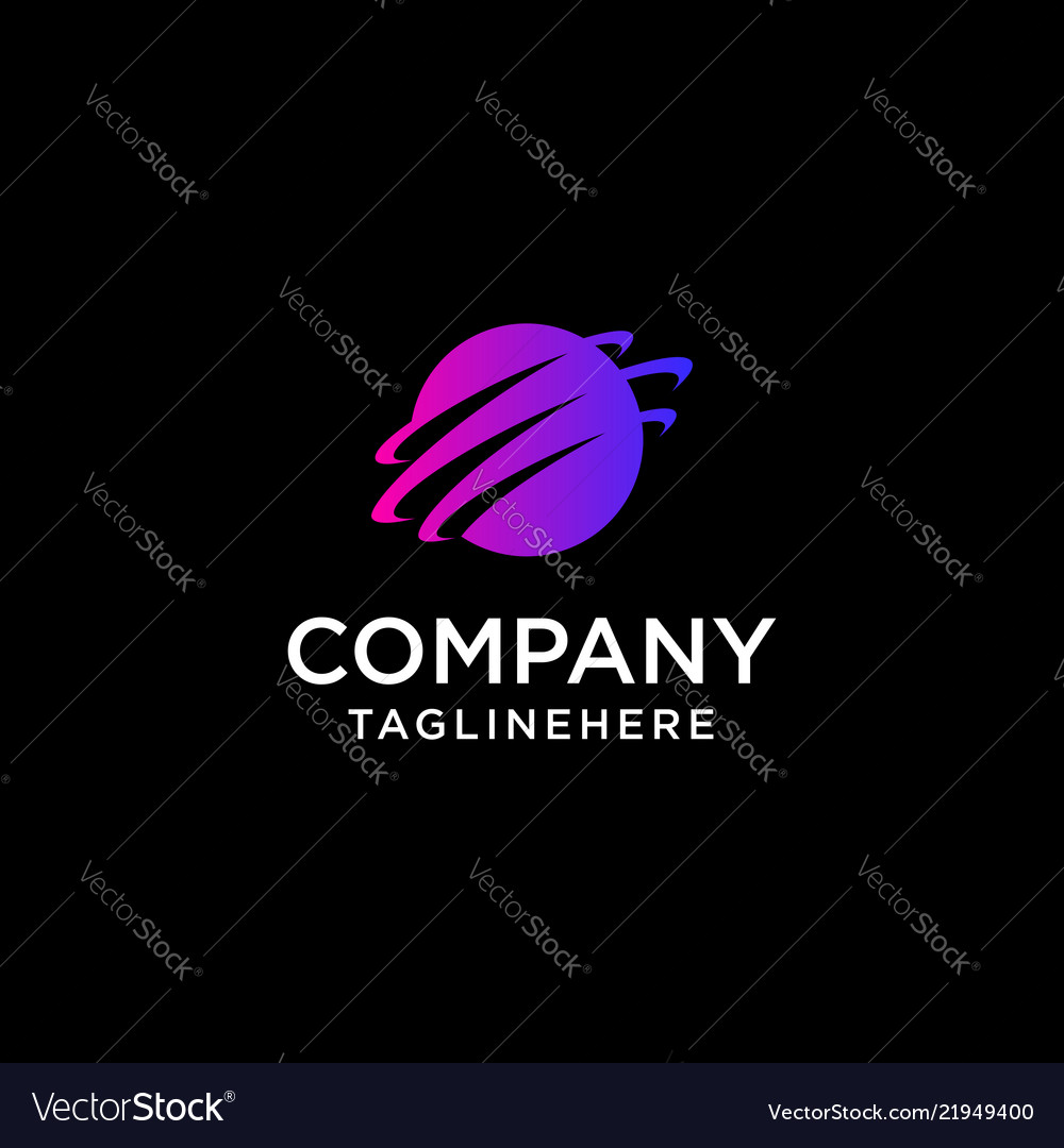 Abstract technology logo template globe sphere Vector Image