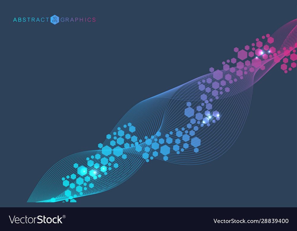 Big data visualization background modern vector image Big data visualization background modern