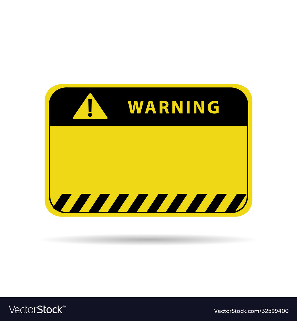 Blank and empty warning sign design isolated