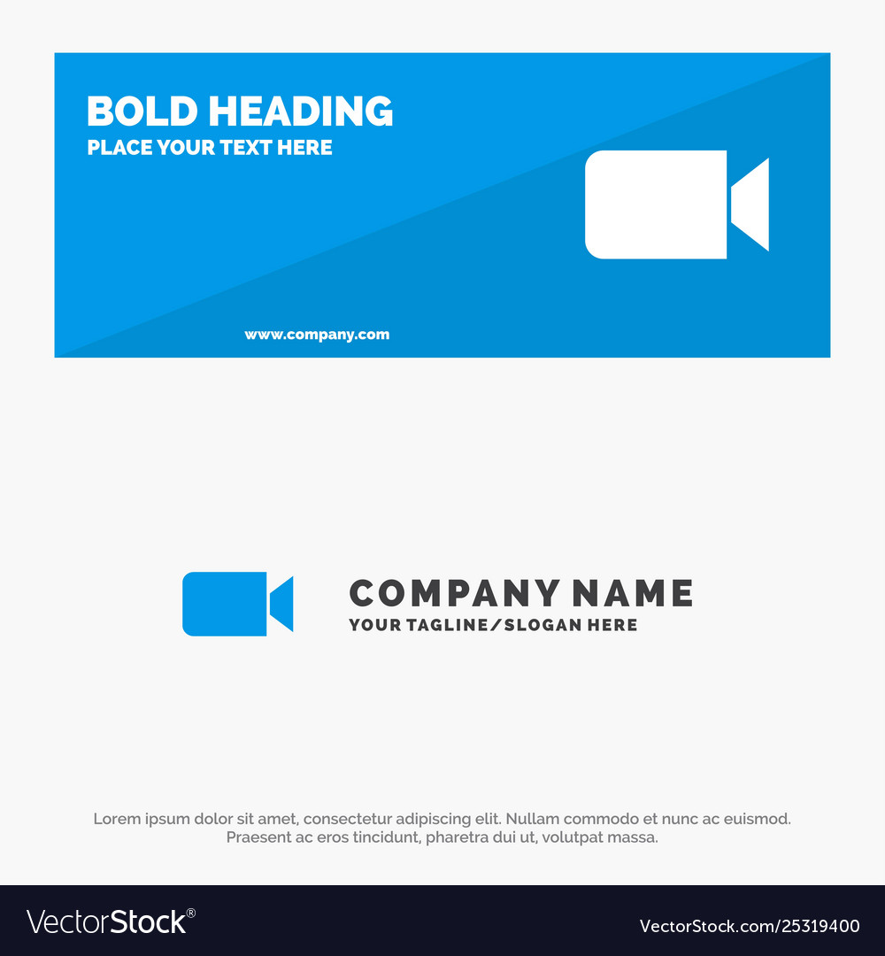 Camera image basic ui solid icon website banner Vector Image Camera image basic ui solid icon website banner