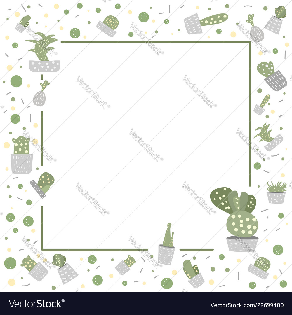 Zusammensetzung von doodle cactus design set