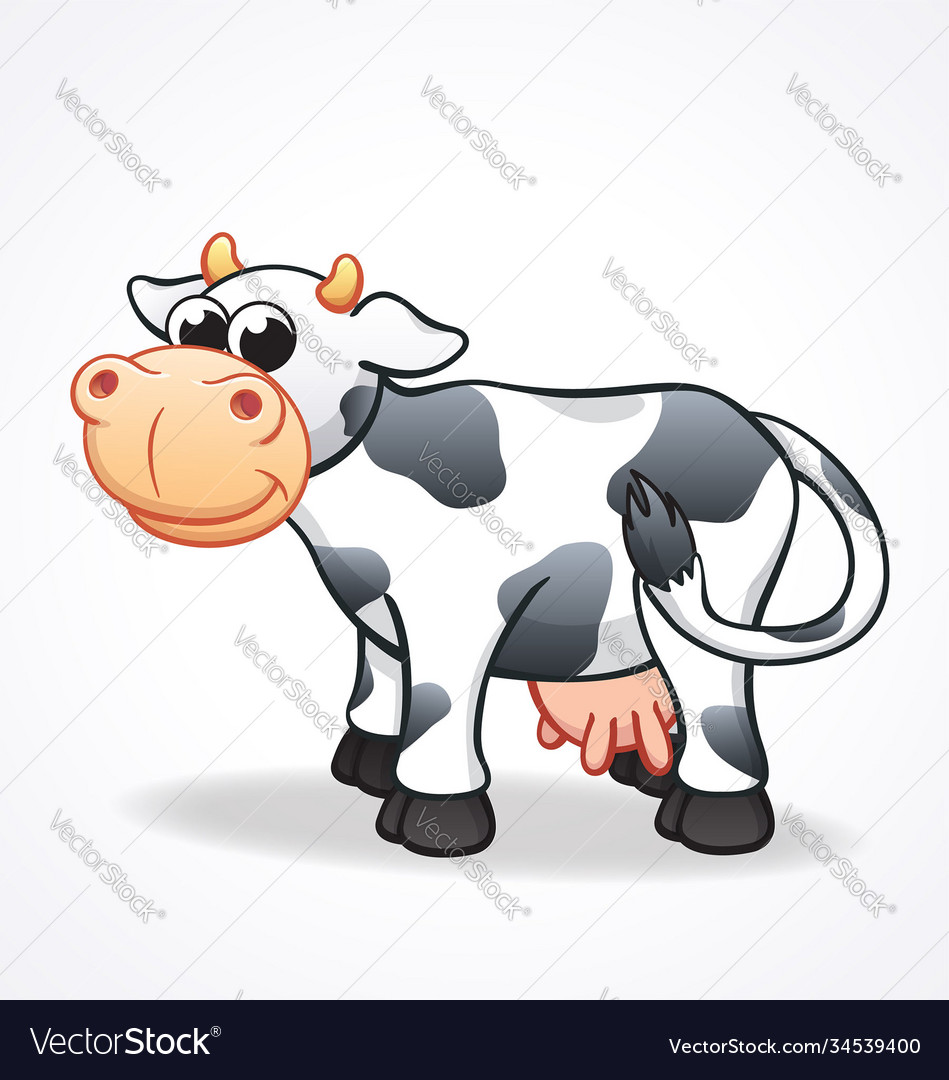 Cute Cow Cartoon Character Royalty Free Vector Image