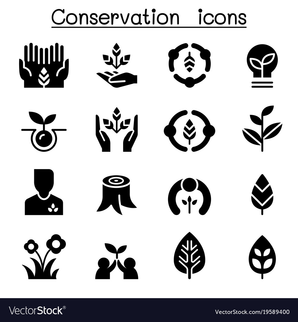 Eco friendly conservation icon set graphic design Vector Image