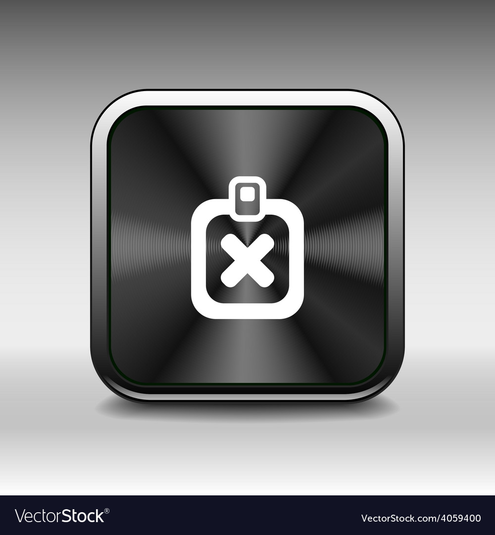 Form x mark icon flat survey reject checklist