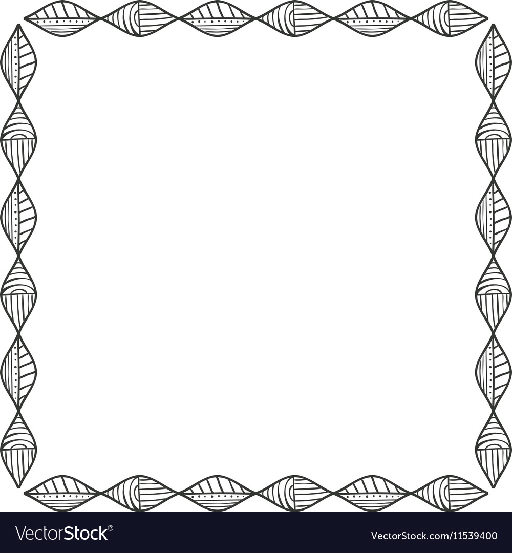 Isolated boho frame design
