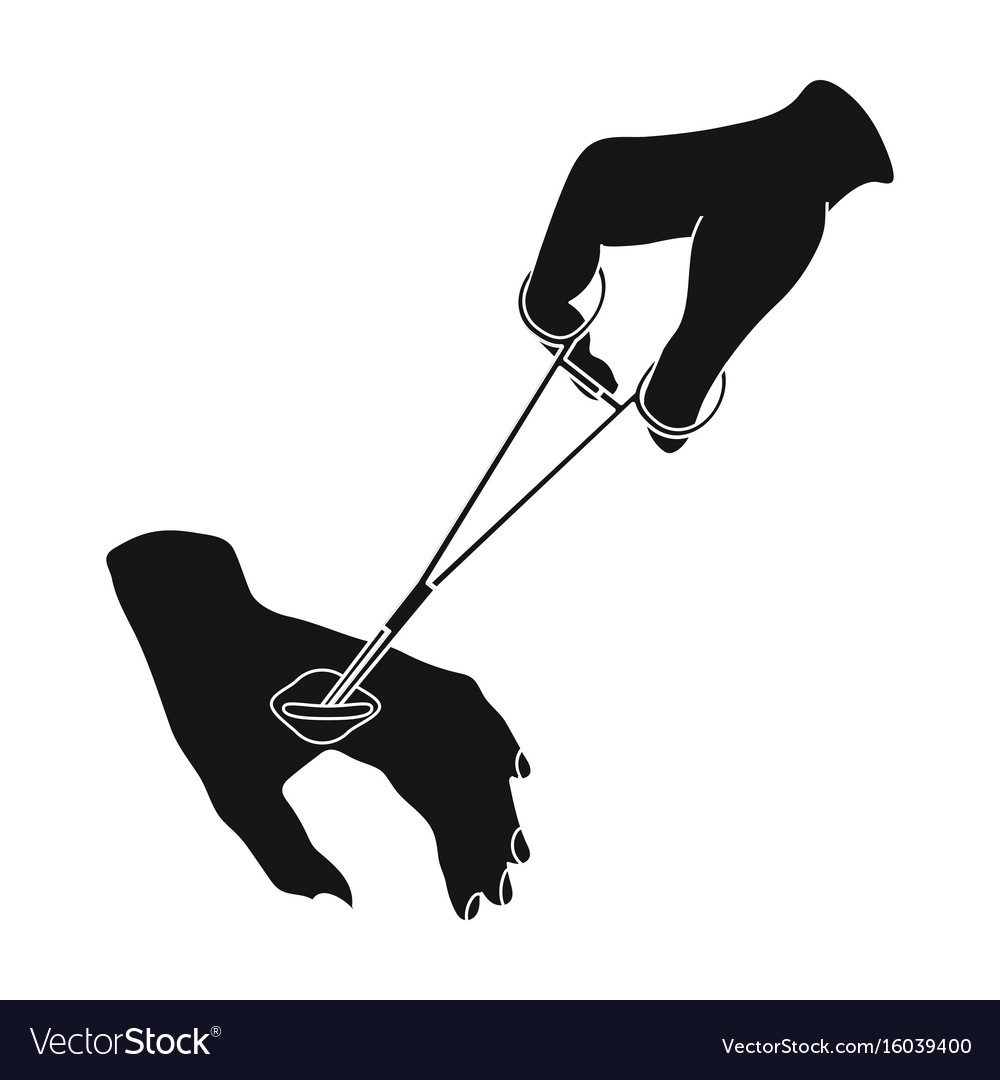 Manipulation treatment a wound on arm Royalty Free Vector