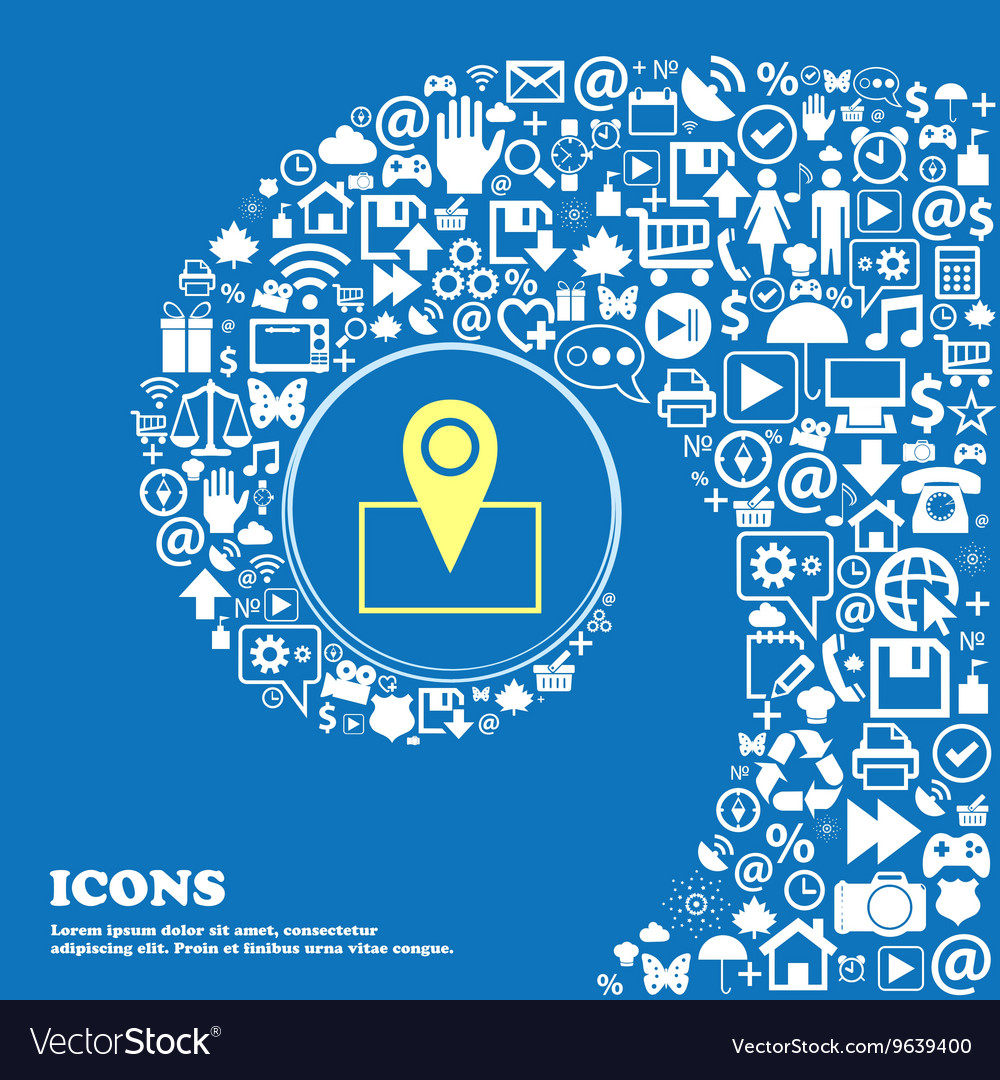 Map pointer icon sign nice set of beautiful icons