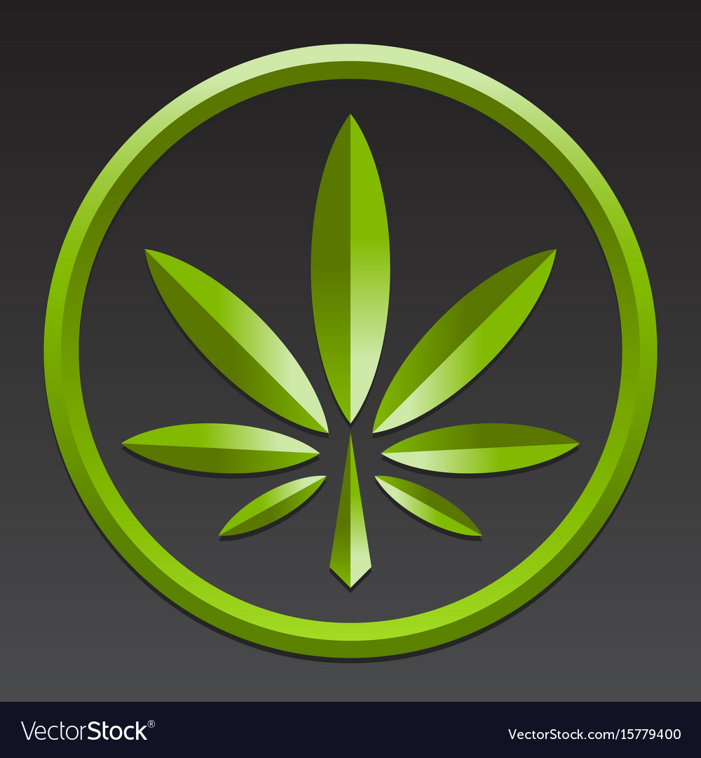 Marijuana pot weed leaf Royalty Free Vector Image