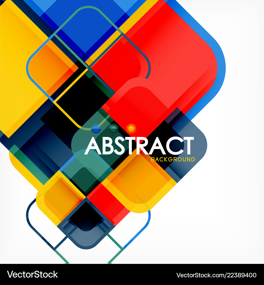 Square geometric abstract background paper art Vector Image