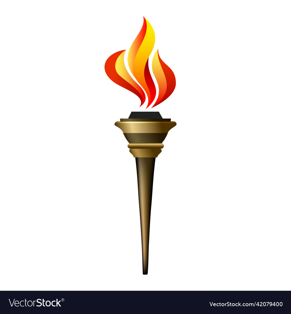 Torch Icon Royalty Free Vector Image Vectorstock