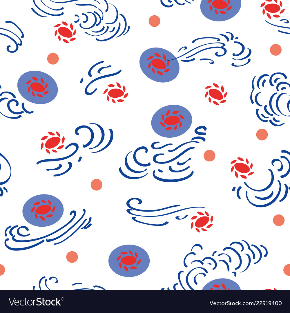 White pattern with blue clouds and ellipse vector image White pattern with blue clouds and ellipse