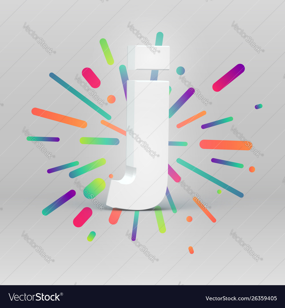 3d character from a fontset with colorful vector image 3d character from a fontset with colorful