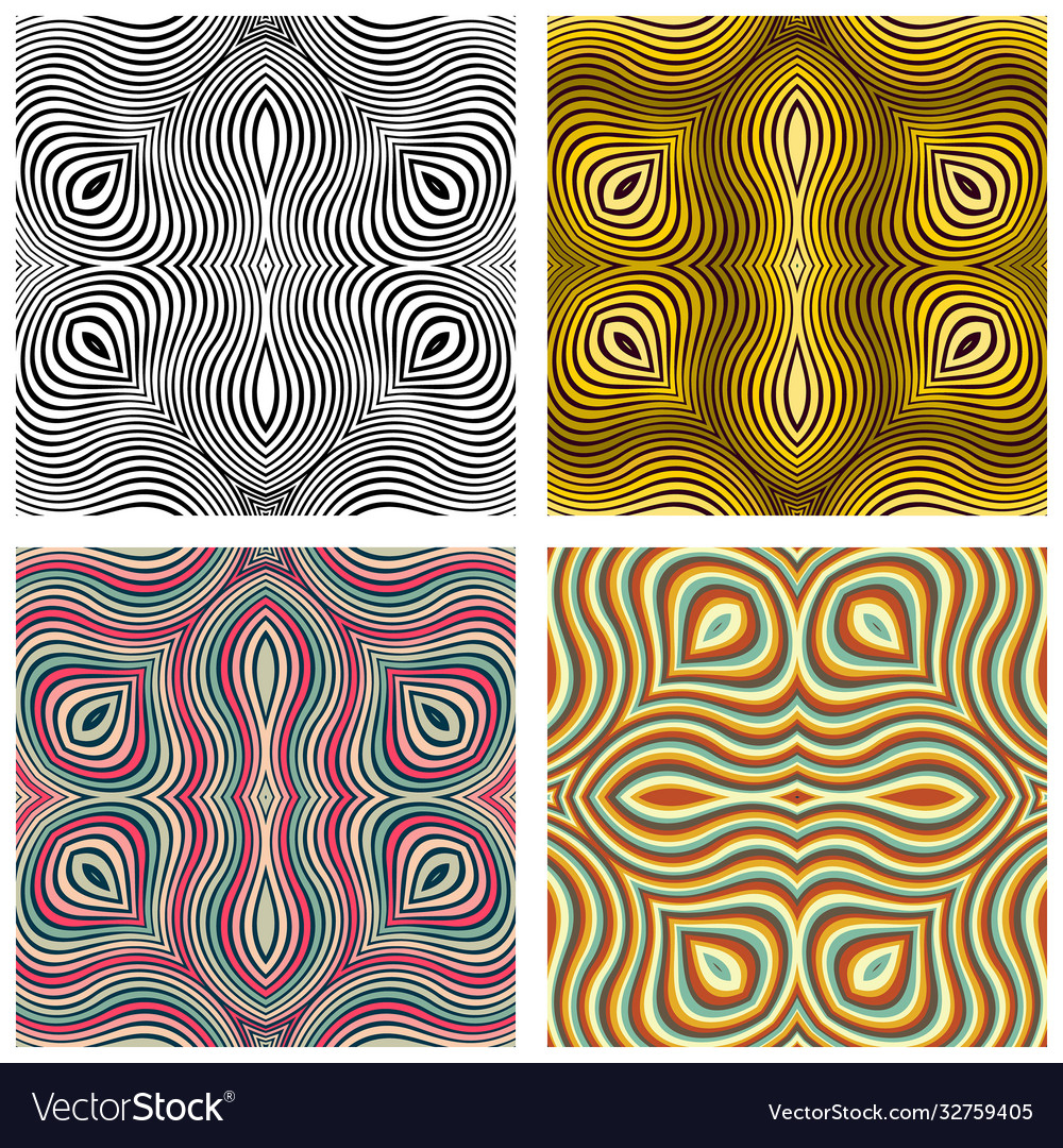 Abstract ornamental patterns set vector image Abstract ornamental patterns set