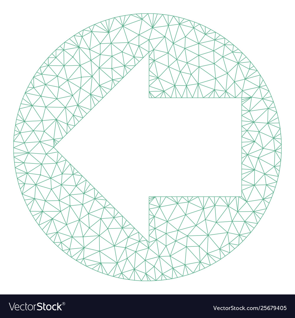 Back direction mesh network model vector image Back direction mesh network model