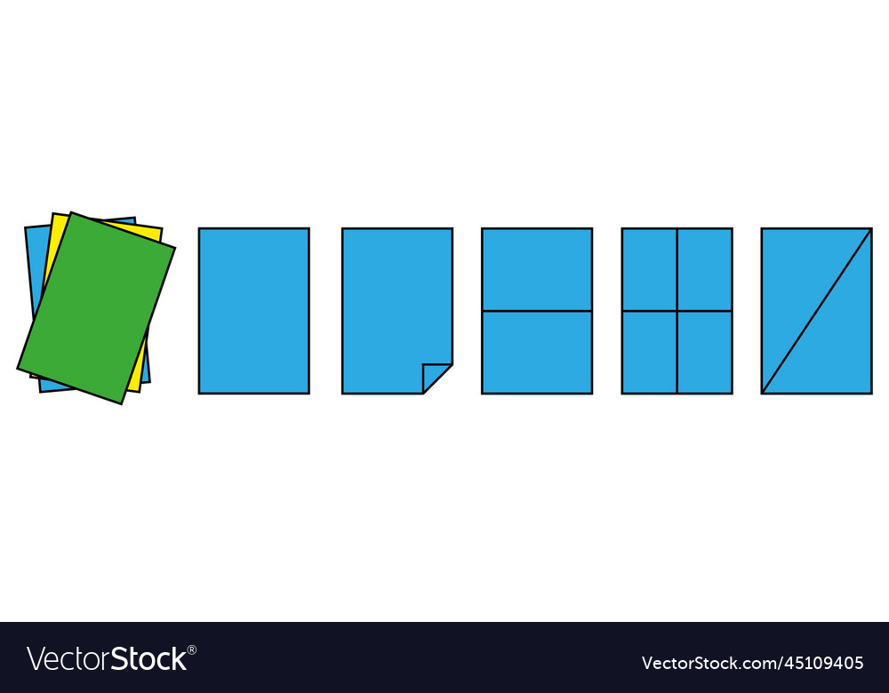 Blank farbige schlanke bifold Prospekt-Mockups sammeln