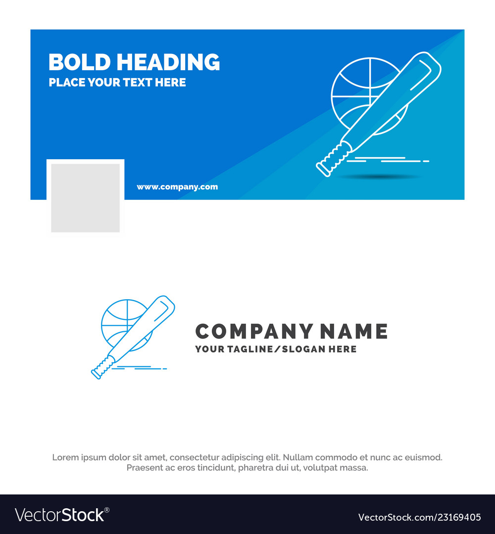 Blue business logo template for baseball basket