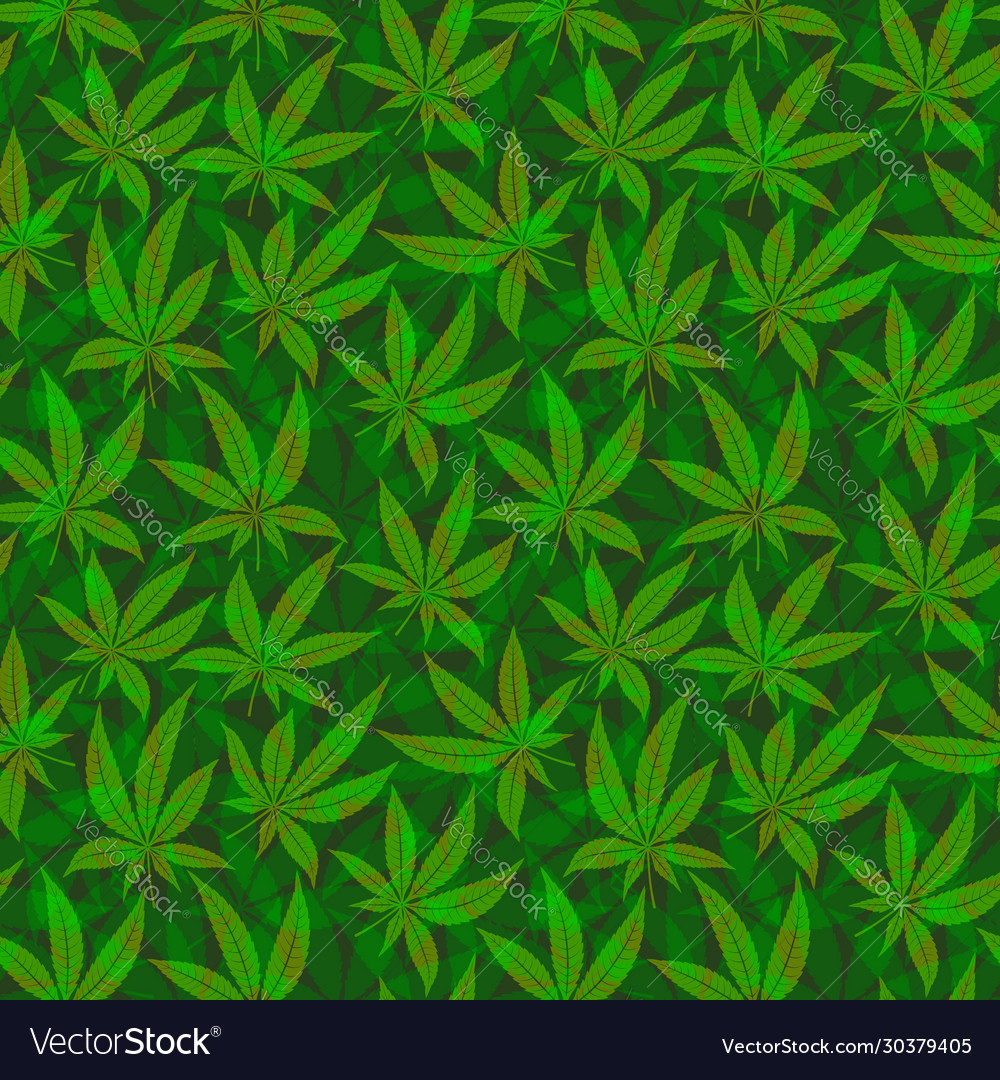 Cannabis Leaf Seamless Pattern