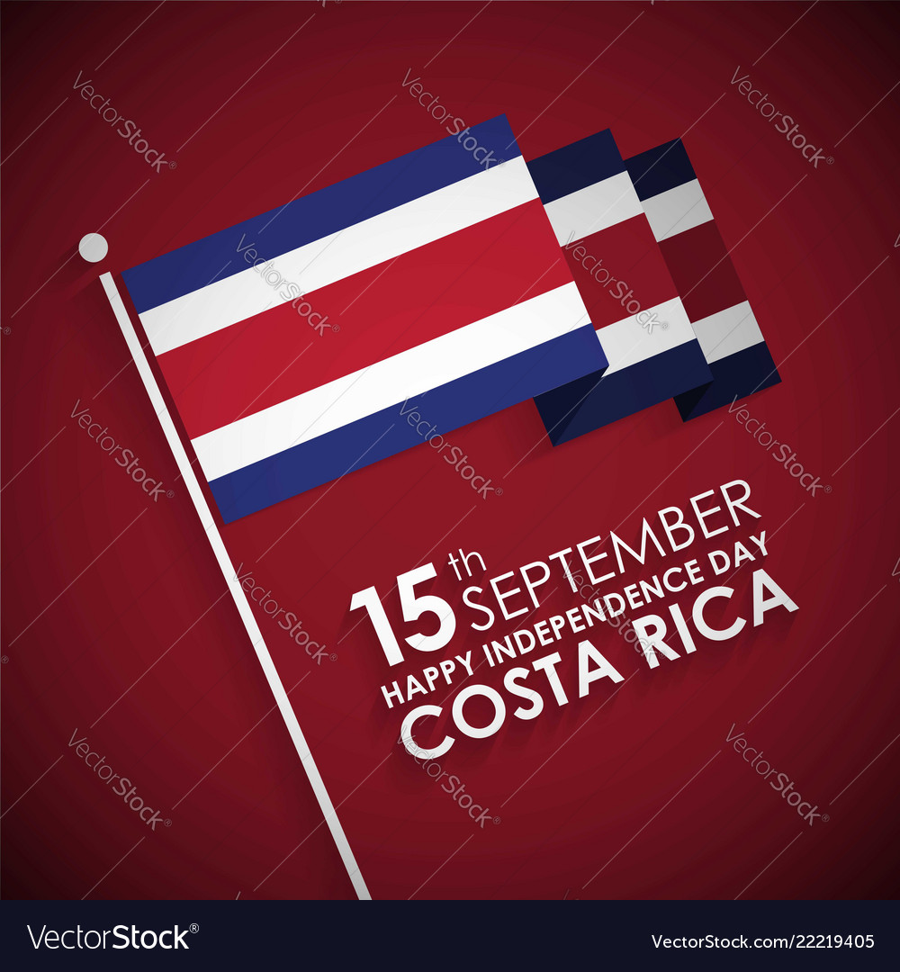 Costa rica independence day design card