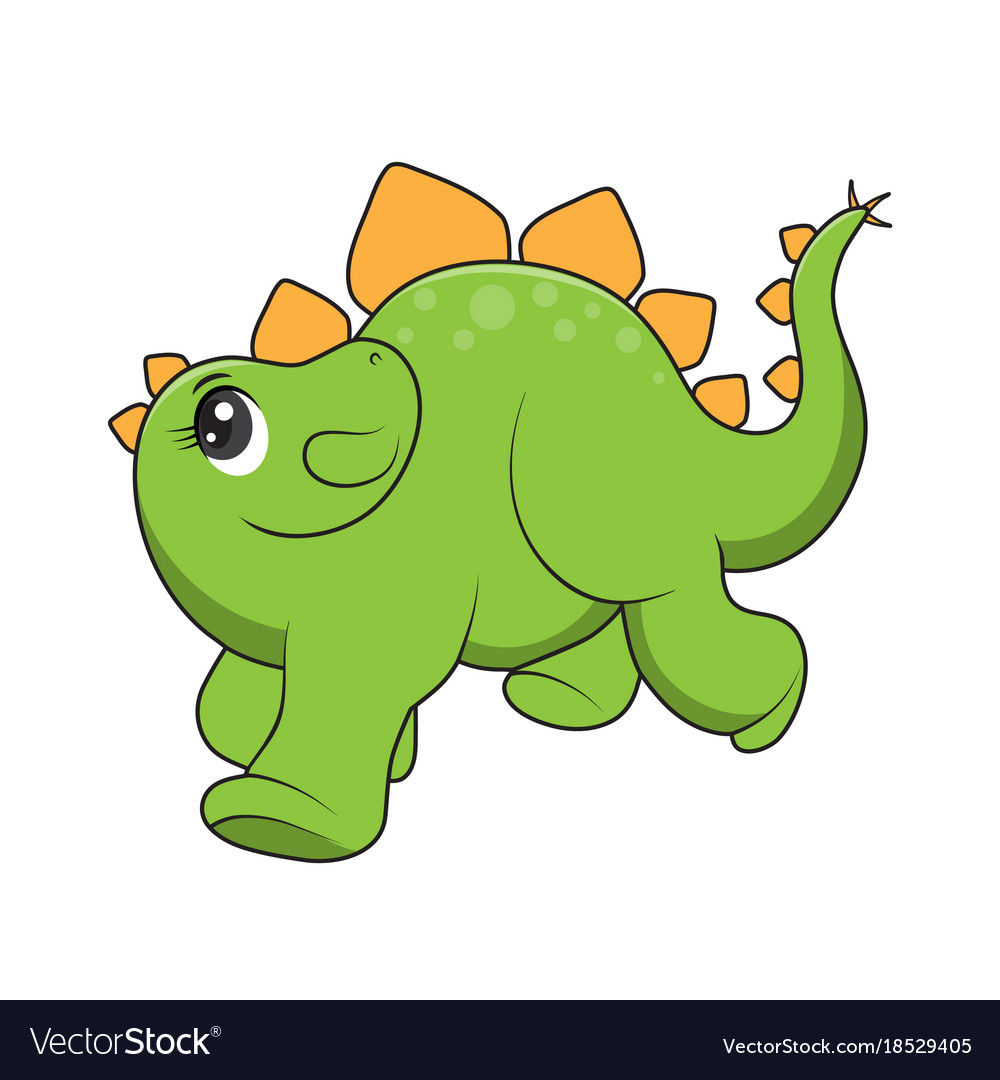 Cute dinosaurs cartoon Royalty Free Vector Image