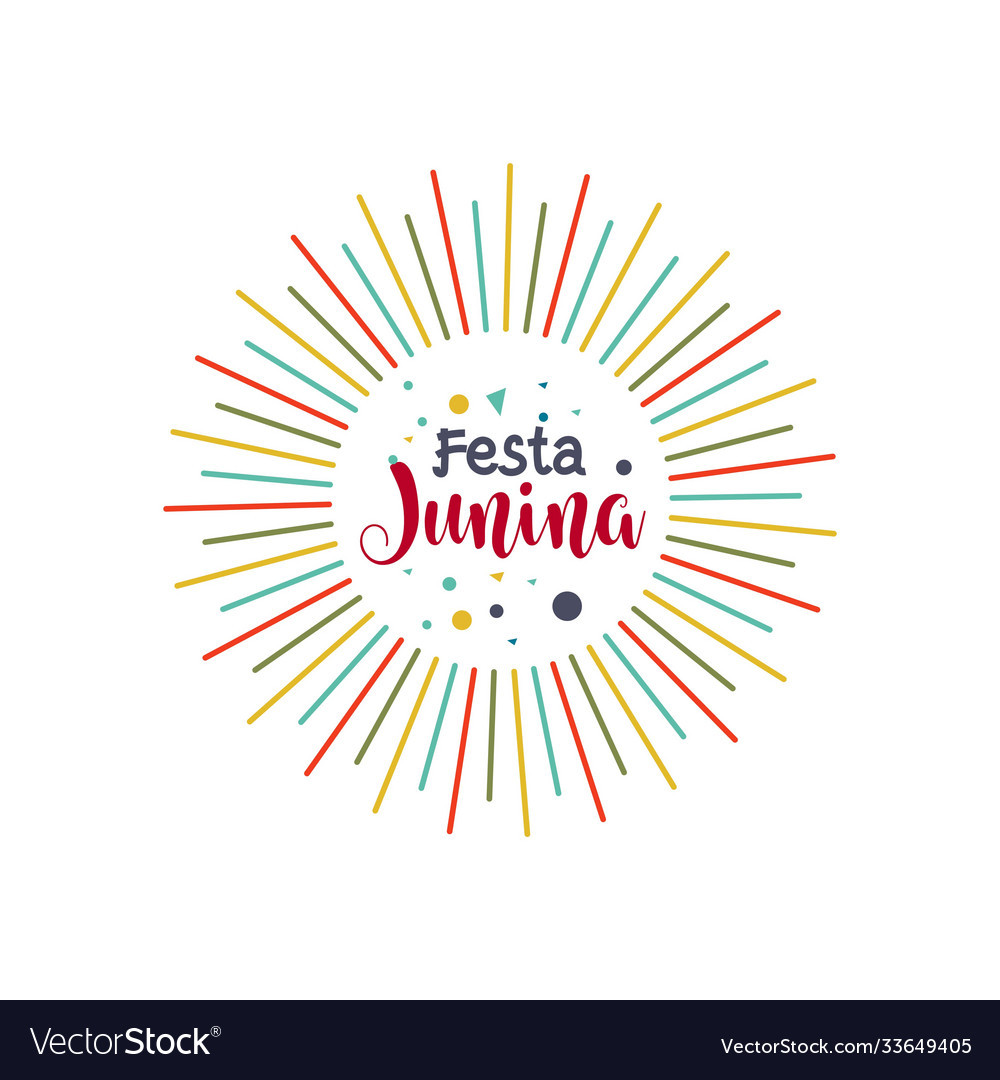 Festa junina logo template design Royalty Free Vector Image