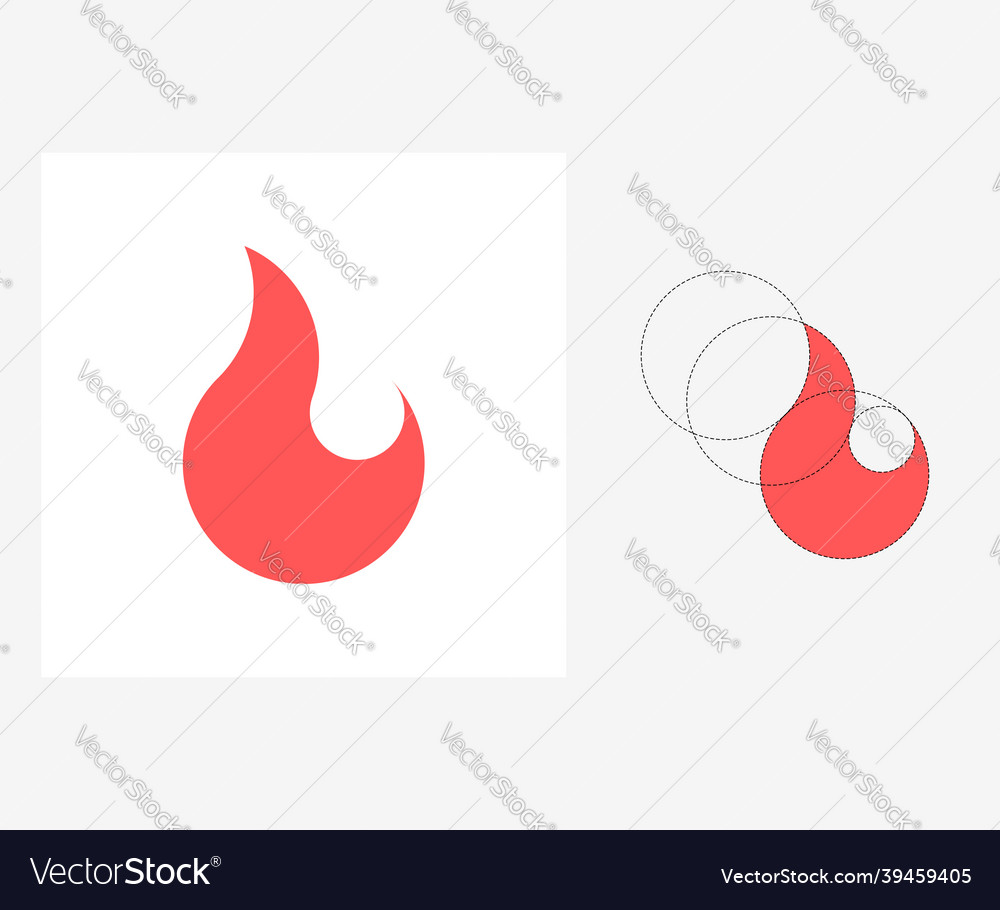 Fire in golden ratio style editable