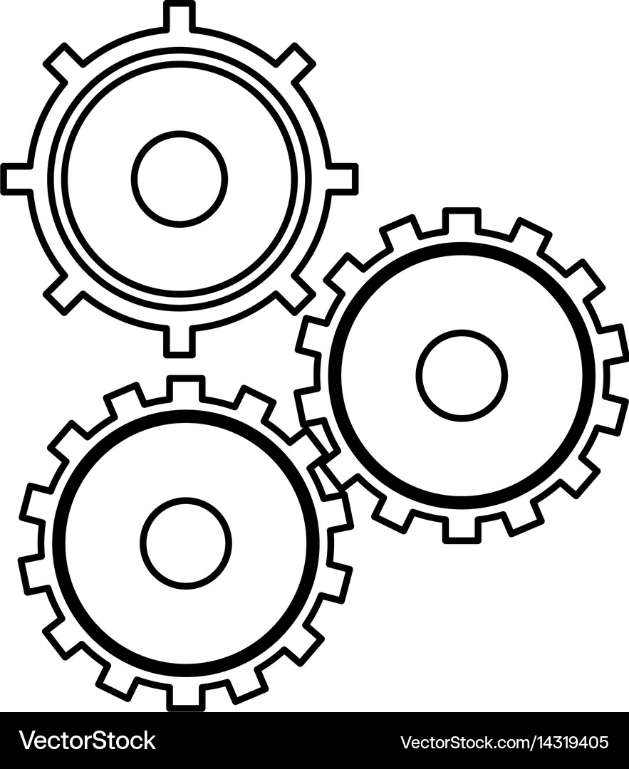 Gear Cogs Teamwork Concept Royalty Free Vector Image