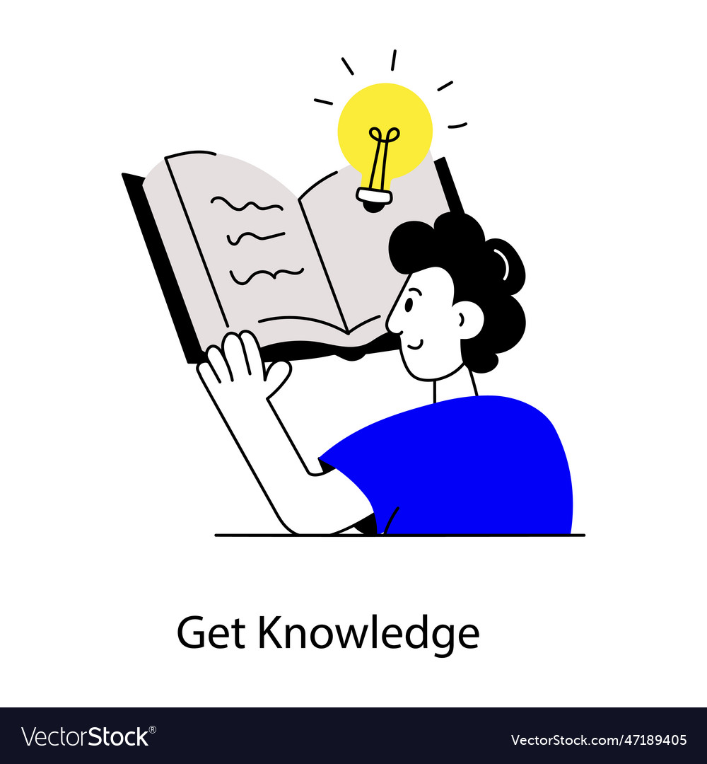 Get knowledge Royalty Free Vector Image - VectorStock