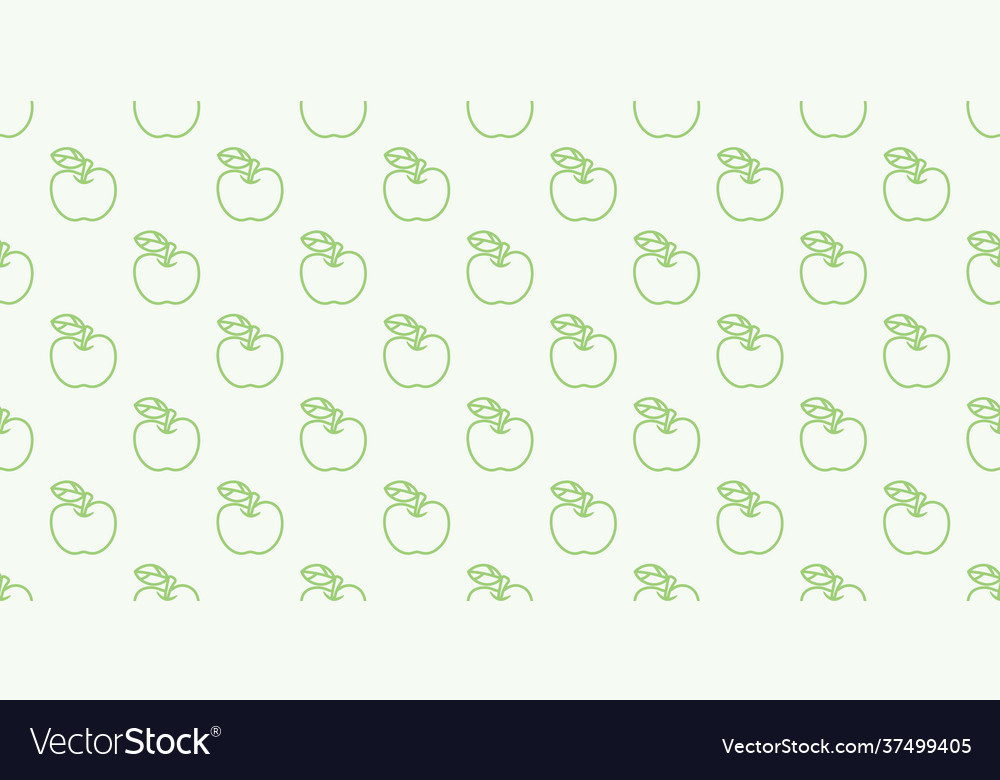 Green apples seamless repeat pattern background