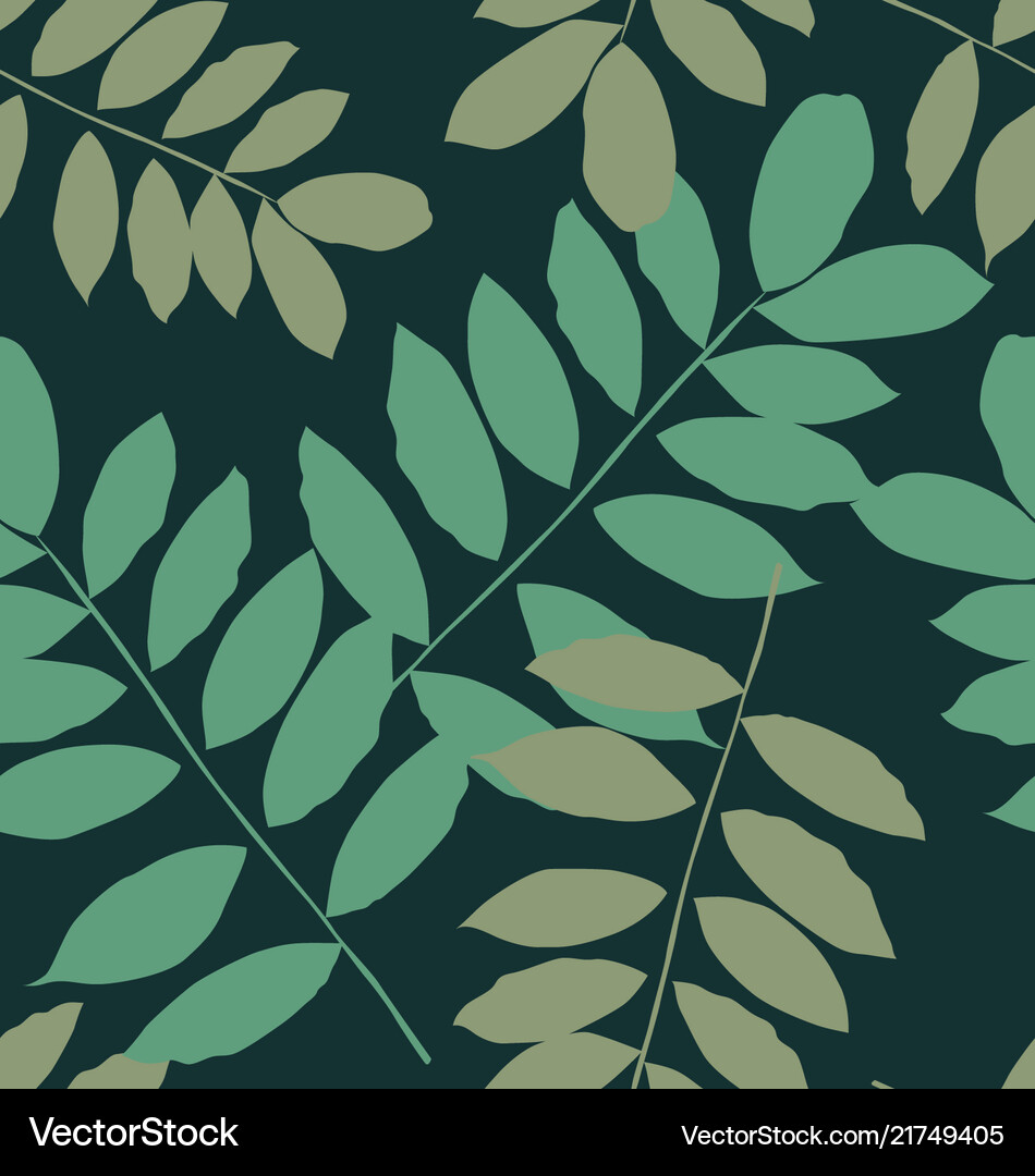 Leaf seamless pattern Royalty Free Vector Image