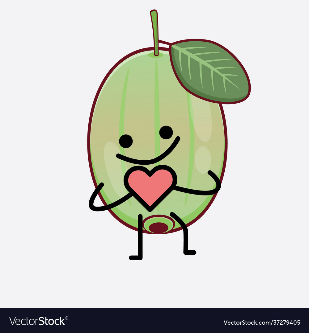 Ogeechee lime cute character with simple face