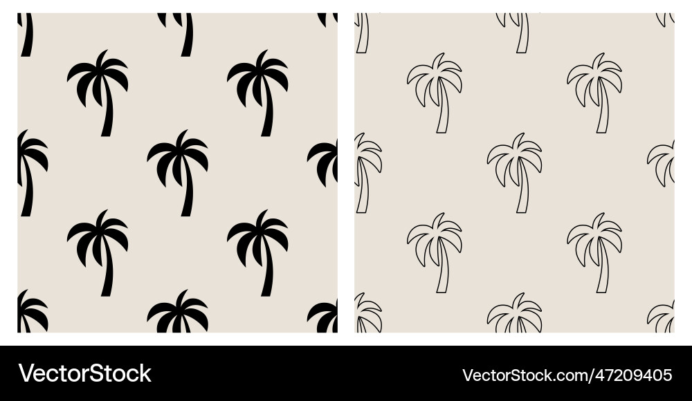 Seamless pattern with palm trees tree Royalty Free Vector