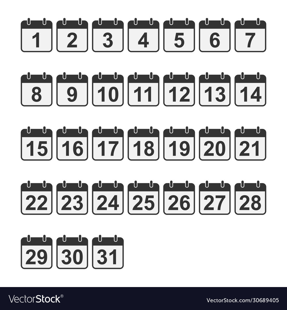 Set calendar numbers on a square basis