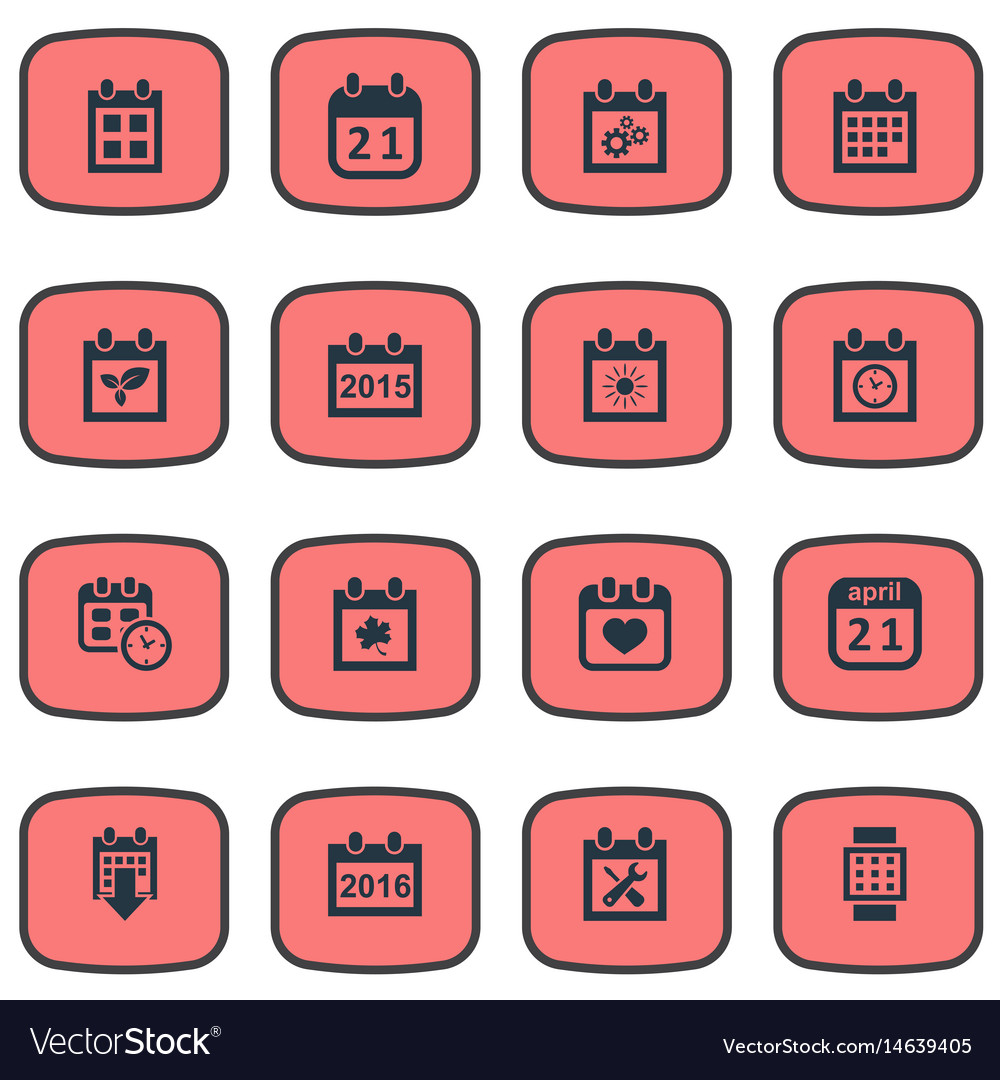 Set of simple date icons