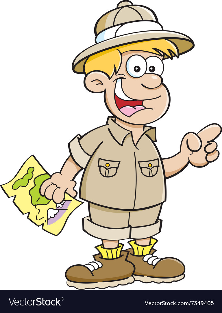 Smiling Boy with Map