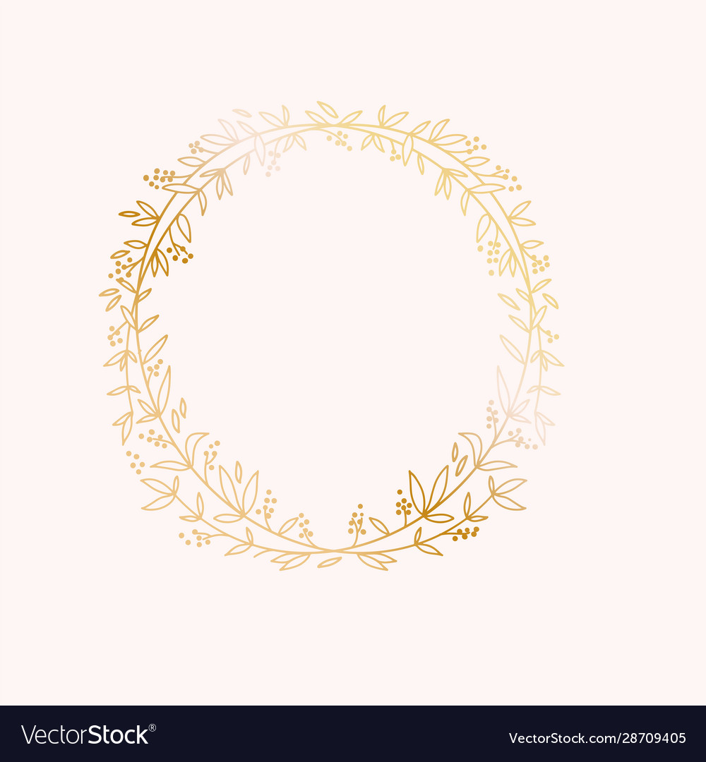 Wreath border frame wedding marriage event Vector Image