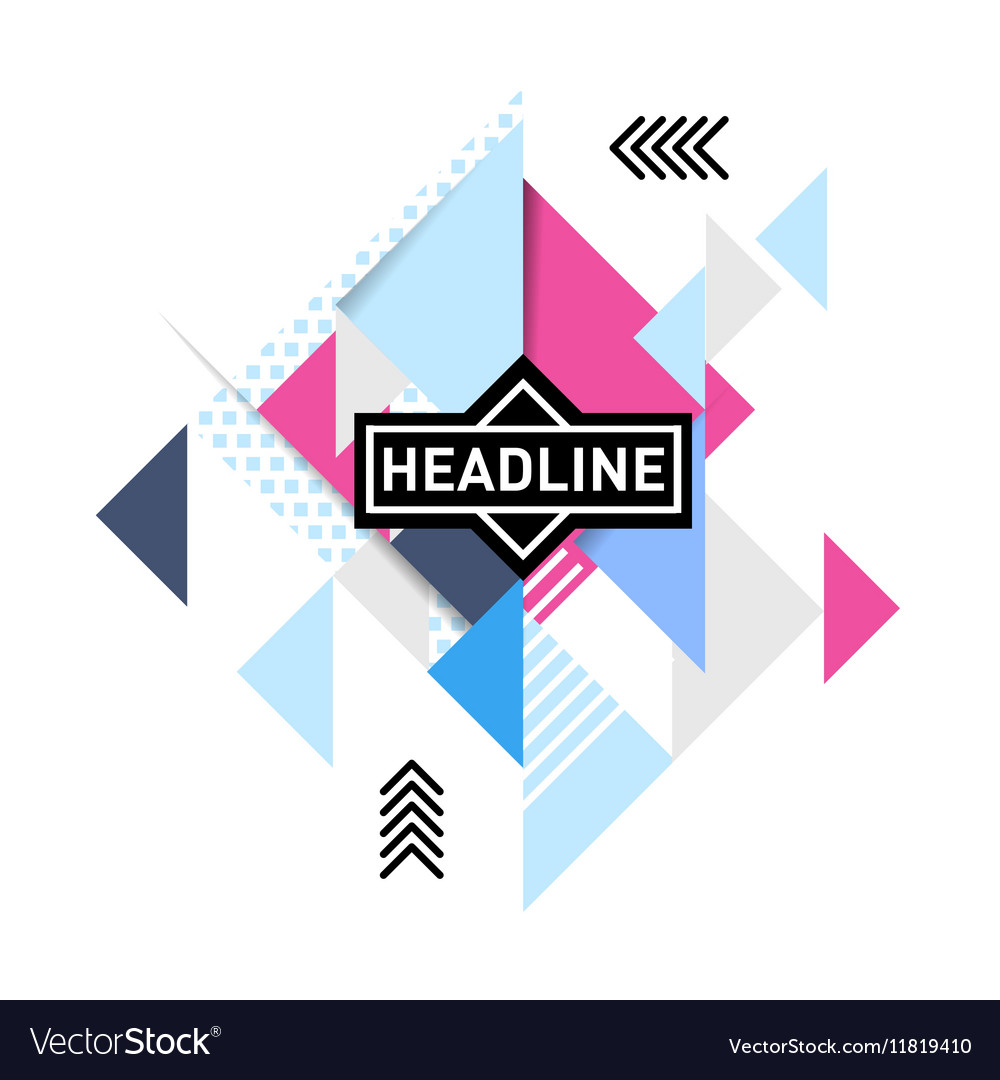 Abstract banner with geometric pattern triangles