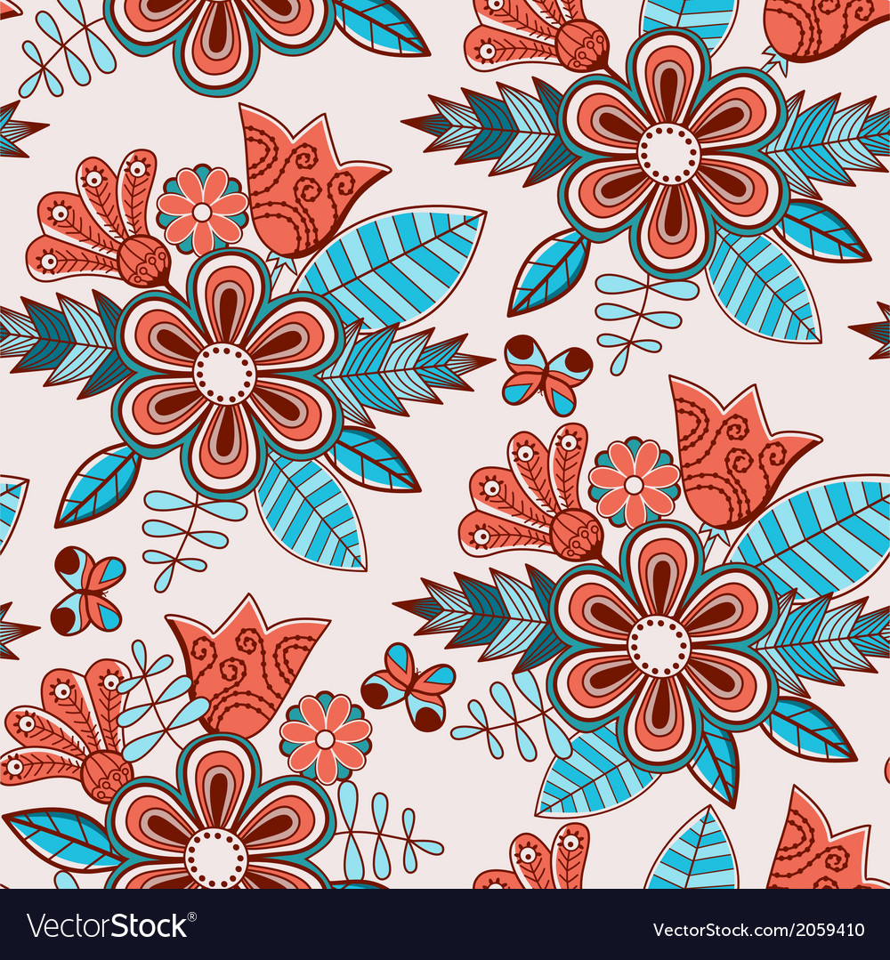 Abstract floral background summer theme seamless