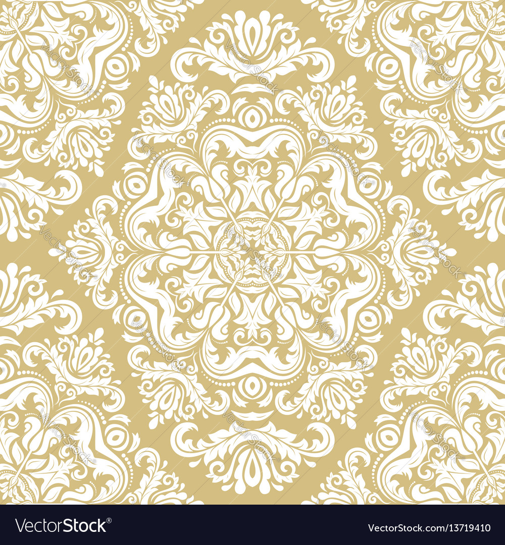 Damask seamless background Royalty Free Vector Image