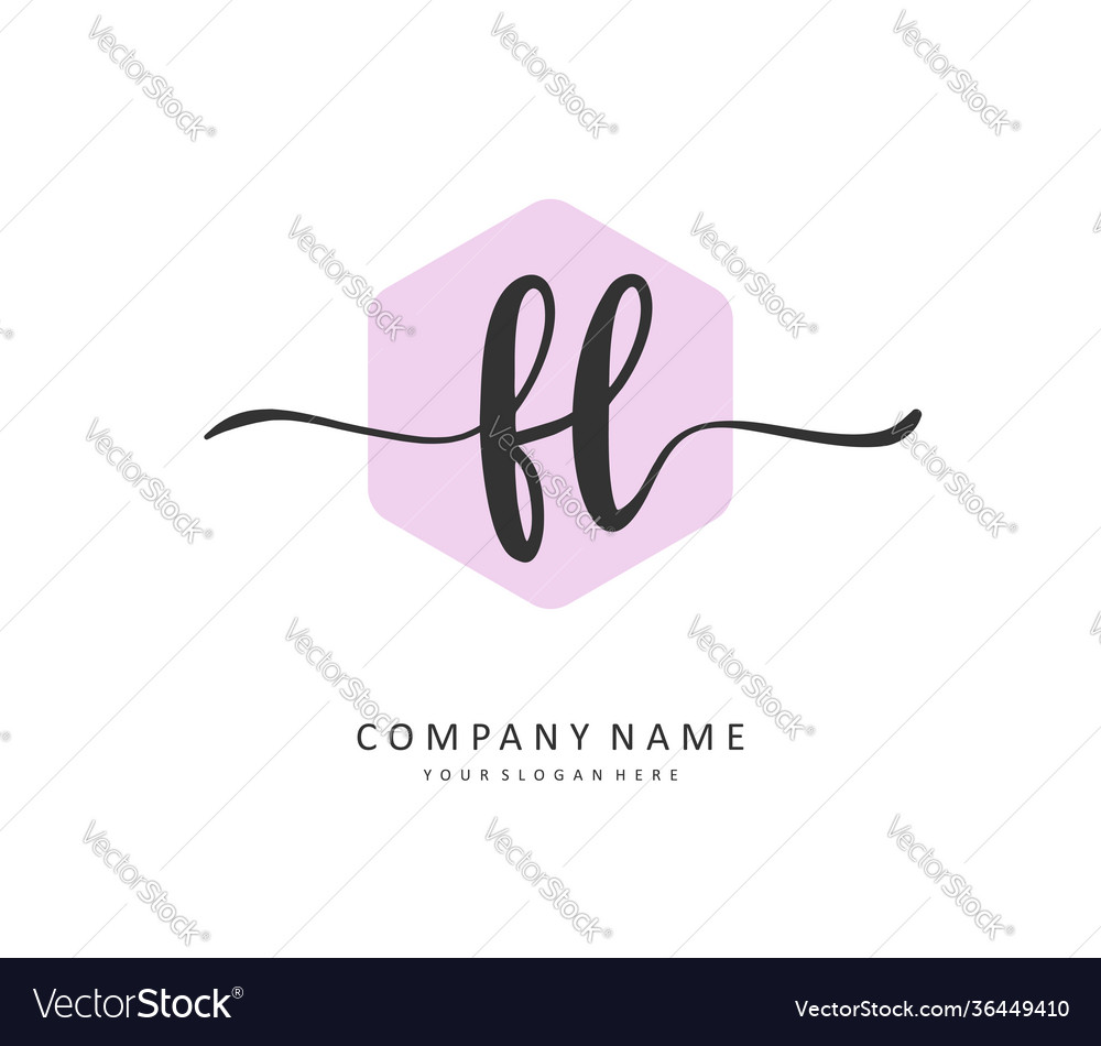 Fl initial letter handwriting and signature logo