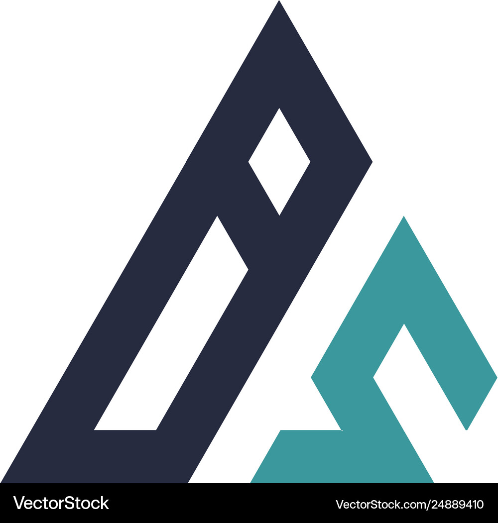 Initial letter triangle logo Royalty Free Vector Image
