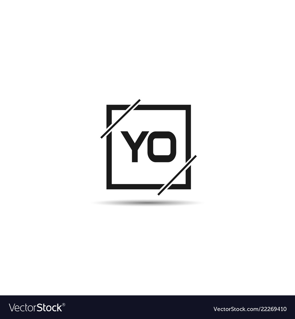 Initial letter yo logo template design