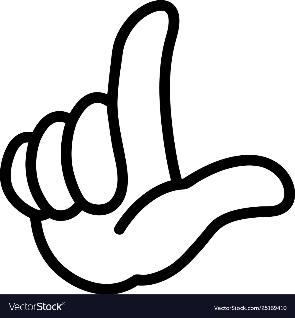 Loser hand sign Royalty Free Vector Image - VectorStock